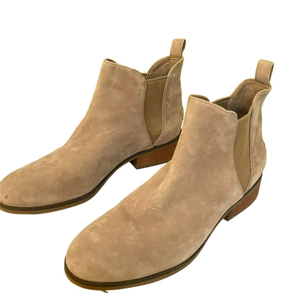 Cole Haan $250 Laina Beige Suede Ankle Bootie Size 8.5 B NEW